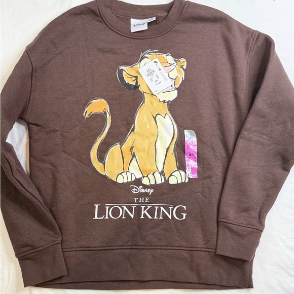 Disney Sweaters - NWT Disney The Lion King Sweatshirt Simba Size Xs Brown Color A020725